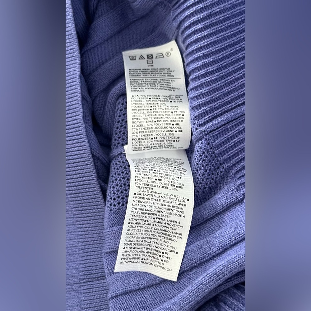 Athleta Fairway Sweater Ribbed Full Zip Size Medium Nwot - Picture 6 of 7